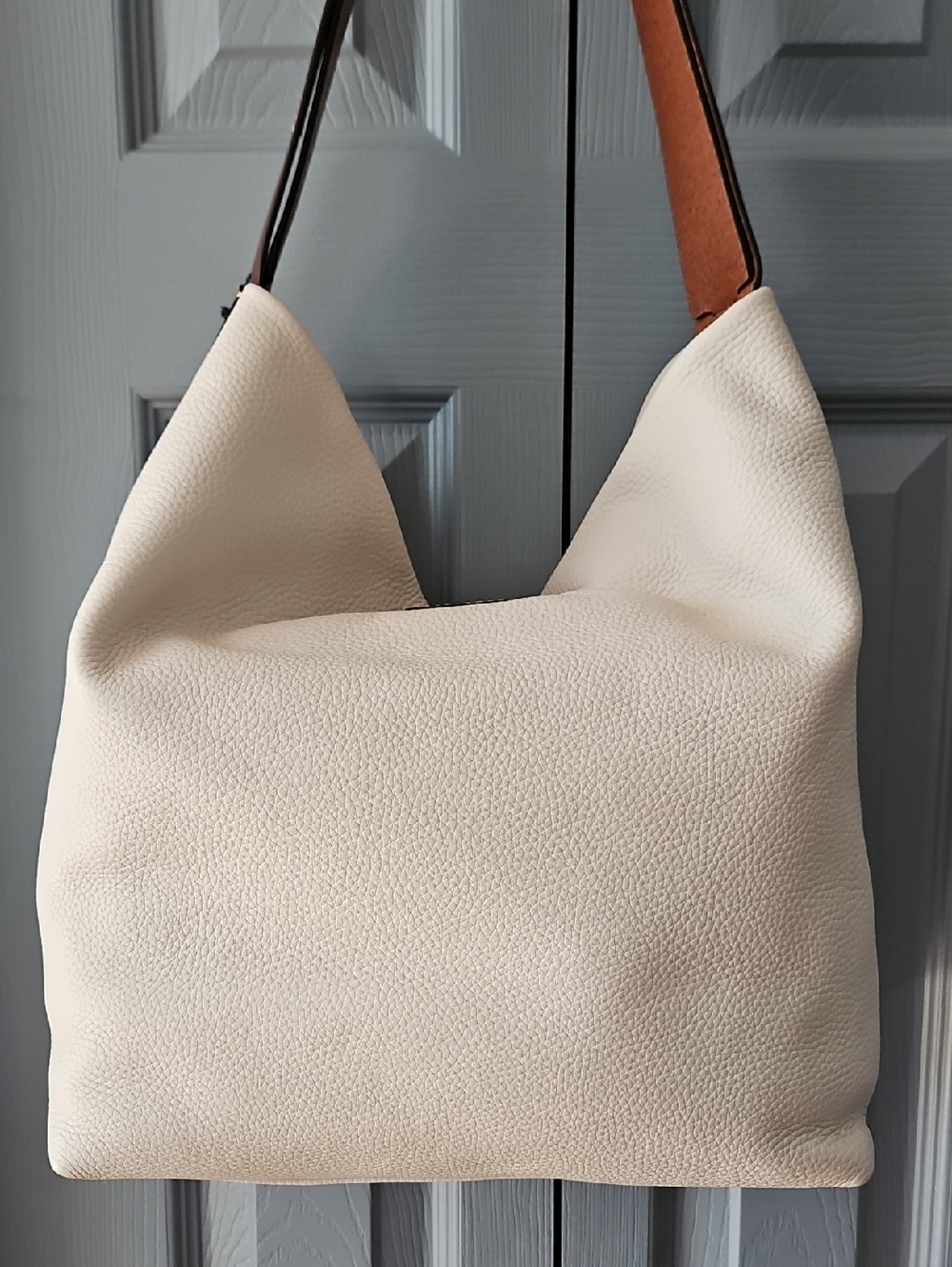 Dooney & Bourke Bone Pebble Leather Hobo Bag - Picture 4 of 16
